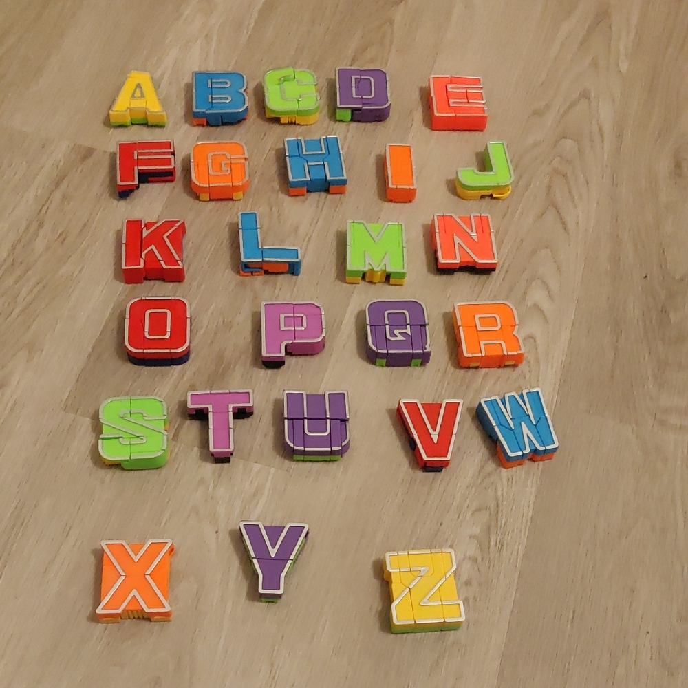 Letters Bots Montessori 26 Colorful Alphabet Letters Transformable Robots